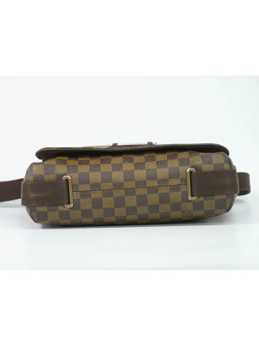 Louis Vuitton LV Brooklyn MM Damier Ebene Shoulder Bag Brown Vintage